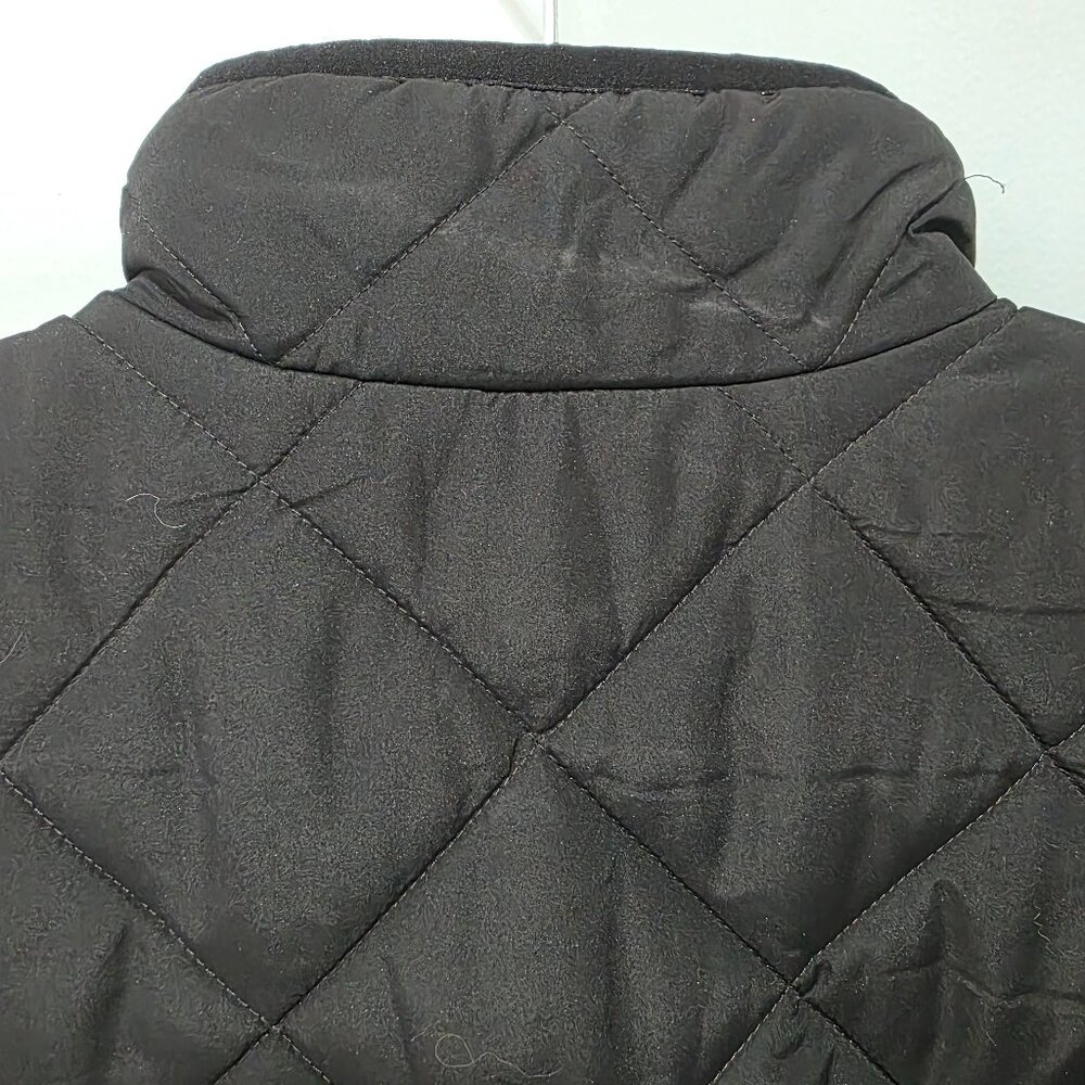 J.Crew Black Quilted Vest Women’s XL Zip Front Lightweight Outerwear - Picture 6 of 7